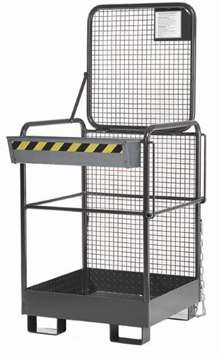 Stapler-Arbeitskorb / Arbeitsbühne Typ RAK-ONE mausgrau RAL 7005